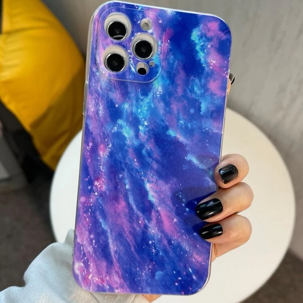 Tie dye print silicone iPhone 13 pro max case
